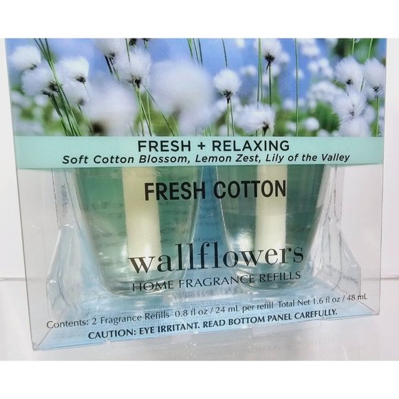 FRESH COTTON Bath & Body Works Wallflowers Fragrance Refill 2 Box NEW - Picture 2 of 7